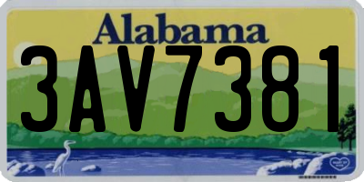AL license plate 3AV7381