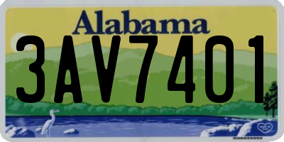 AL license plate 3AV7401