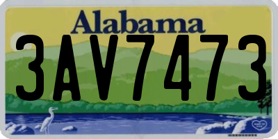 AL license plate 3AV7473
