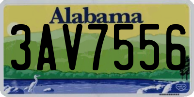 AL license plate 3AV7556