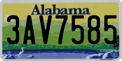 AL license plate 3AV7585