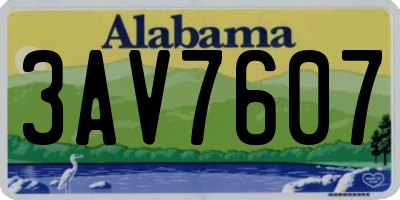 AL license plate 3AV7607