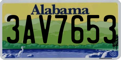 AL license plate 3AV7653