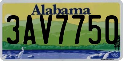 AL license plate 3AV7750