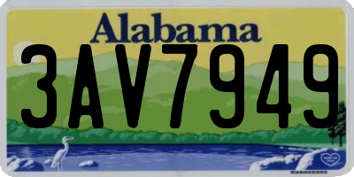 AL license plate 3AV7949
