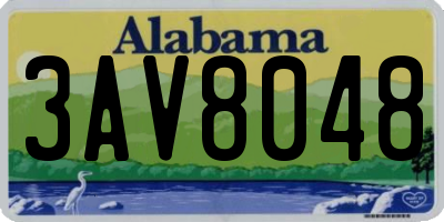 AL license plate 3AV8048