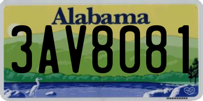 AL license plate 3AV8081