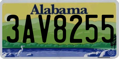 AL license plate 3AV8255