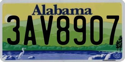 AL license plate 3AV8907