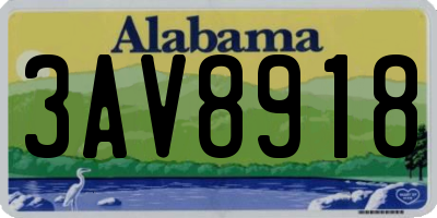 AL license plate 3AV8918