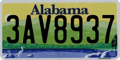 AL license plate 3AV8937