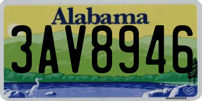 AL license plate 3AV8946