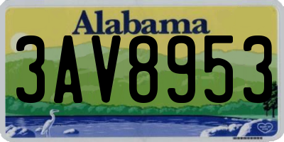 AL license plate 3AV8953