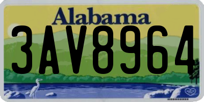AL license plate 3AV8964