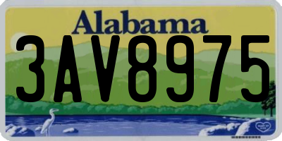 AL license plate 3AV8975