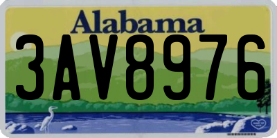 AL license plate 3AV8976