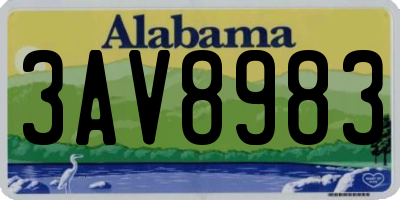 AL license plate 3AV8983