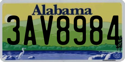 AL license plate 3AV8984
