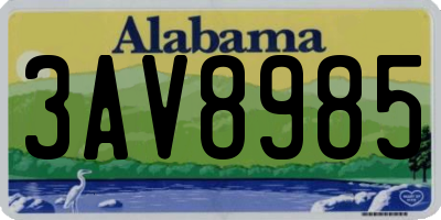 AL license plate 3AV8985