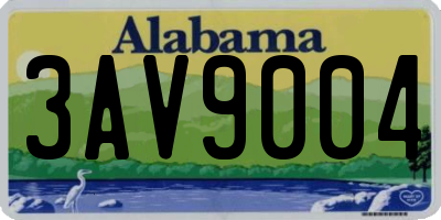 AL license plate 3AV9004