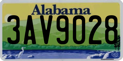 AL license plate 3AV9028
