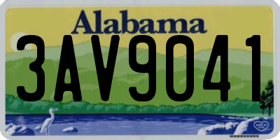 AL license plate 3AV9041