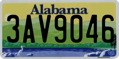 AL license plate 3AV9046