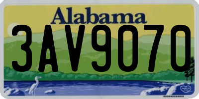 AL license plate 3AV9070