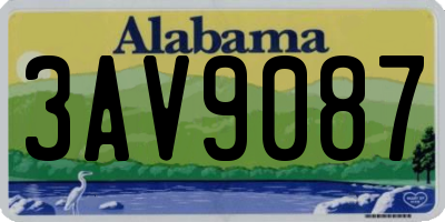 AL license plate 3AV9087