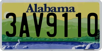 AL license plate 3AV9110