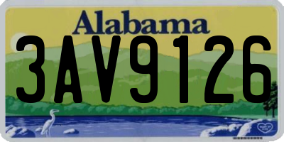AL license plate 3AV9126