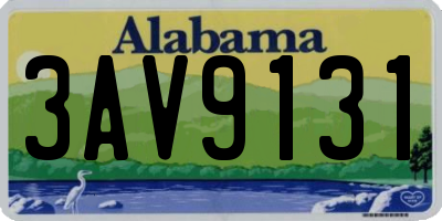 AL license plate 3AV9131