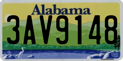 AL license plate 3AV9148