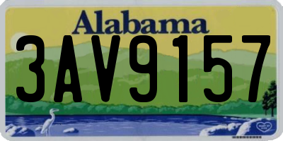 AL license plate 3AV9157