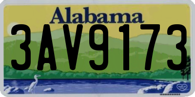 AL license plate 3AV9173