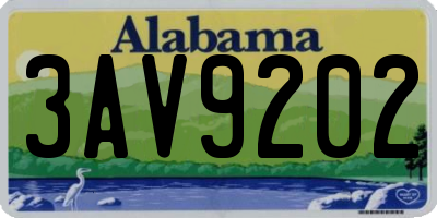 AL license plate 3AV9202