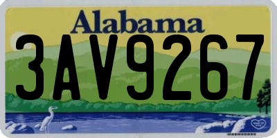 AL license plate 3AV9267