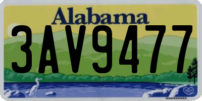 AL license plate 3AV9477