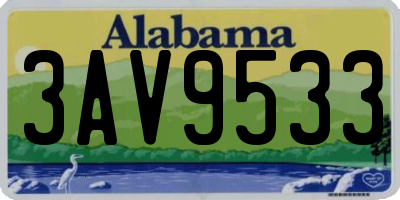 AL license plate 3AV9533