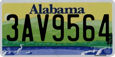 AL license plate 3AV9564