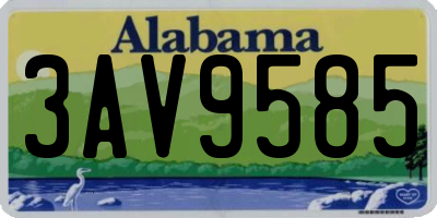AL license plate 3AV9585