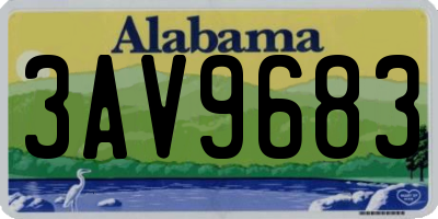 AL license plate 3AV9683