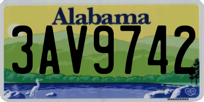 AL license plate 3AV9742