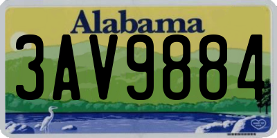 AL license plate 3AV9884