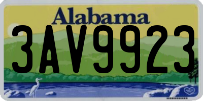 AL license plate 3AV9923