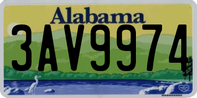 AL license plate 3AV9974