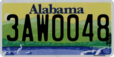AL license plate 3AW0048