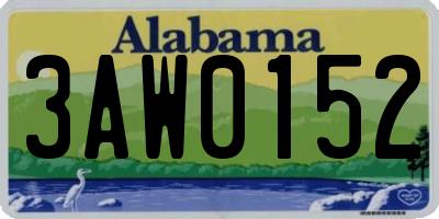 AL license plate 3AW0152