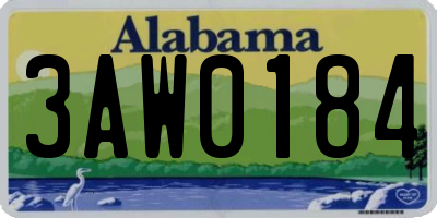AL license plate 3AW0184