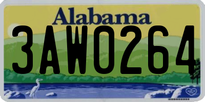 AL license plate 3AW0264